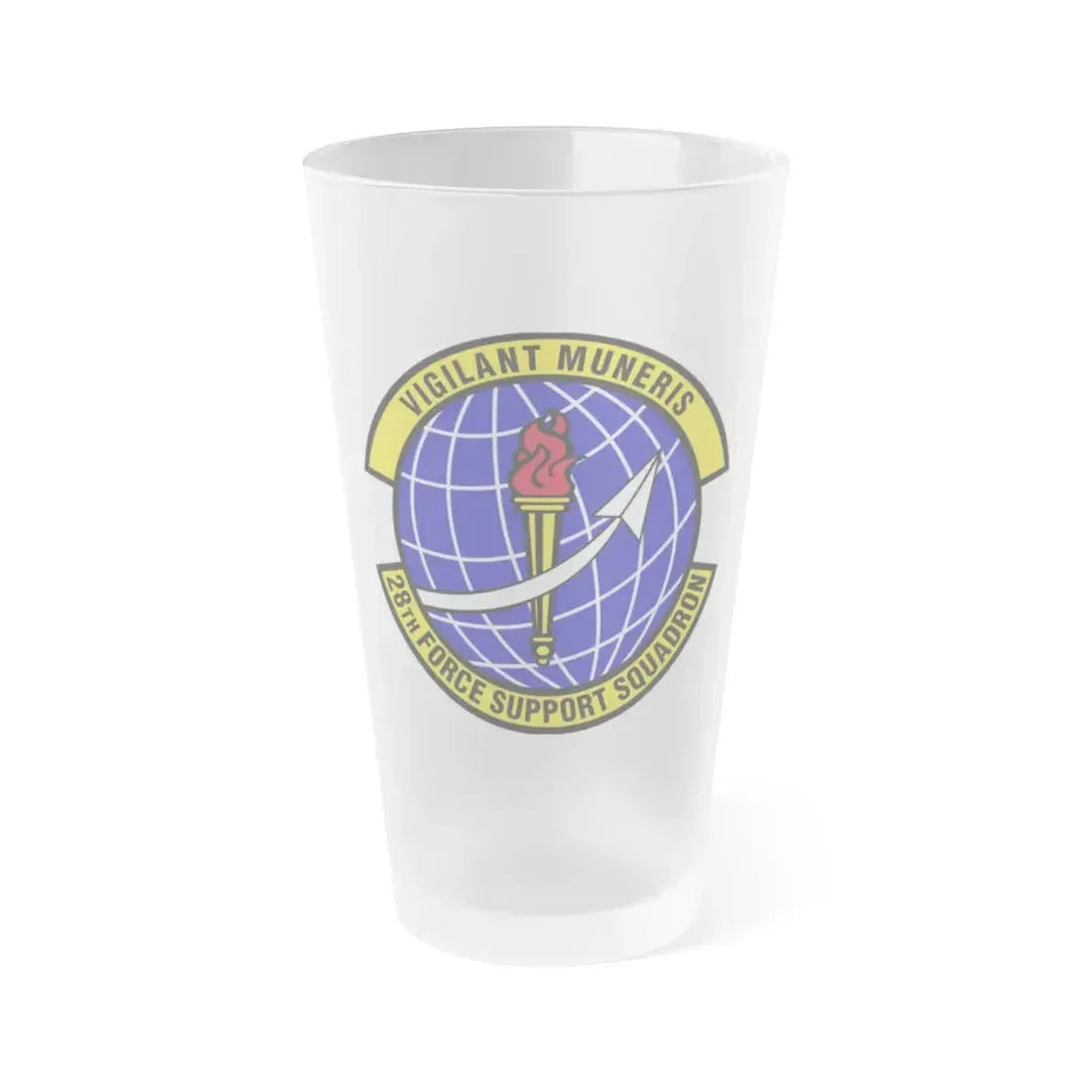 28th Force Support Squadron (U.S. Air Force) Frosted Pint Glass 16oz Default Title - Go Mug Yourself