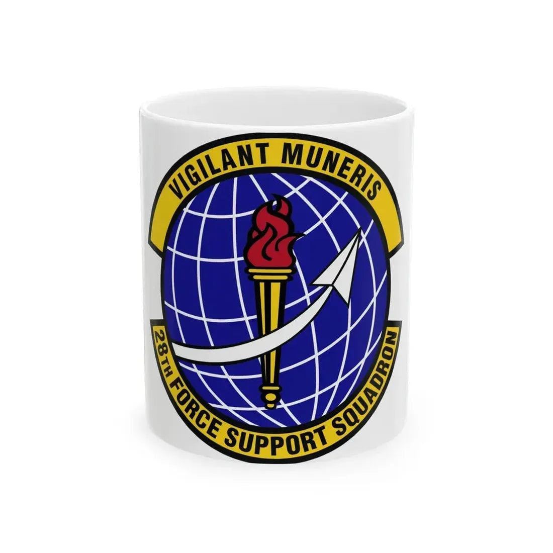 28th Force Support Squadron (U.S. Air Force) White Coffee Mug 11oz - Go Mug Yourself