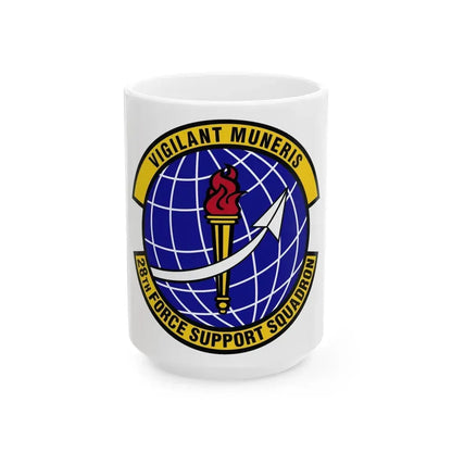 28th Force Support Squadron (U.S. Air Force) White Coffee Mug 15oz - Go Mug Yourself