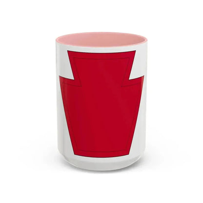 28th Infantry Division SSI 19182015 (U.S. Army) Accent Coffee Mug 15oz Pink - Go Mug Yourself