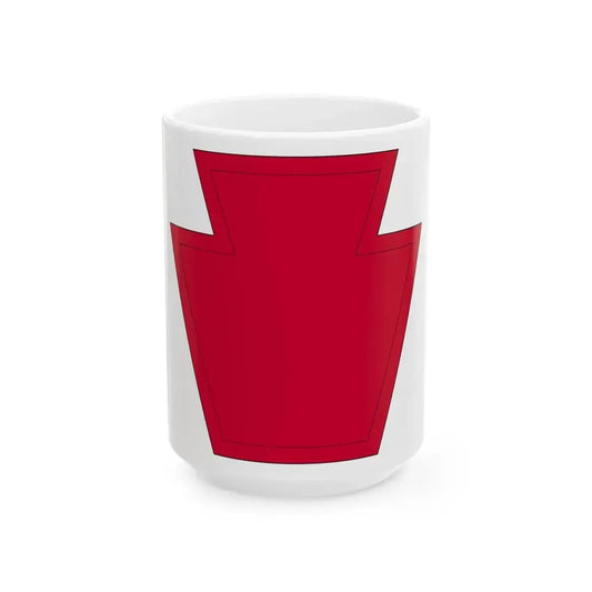 28th Infantry Division SSI 19182015 (U.S. Army) White Coffee Mug 15oz - Go Mug Yourself