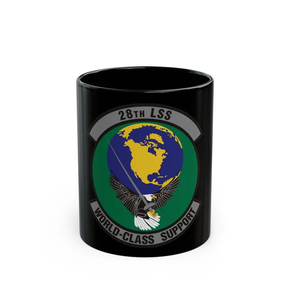 28th Logistics Support Squadron (U.S. Air Force) Black Coffee Mug-11oz-Go Mug Yourself