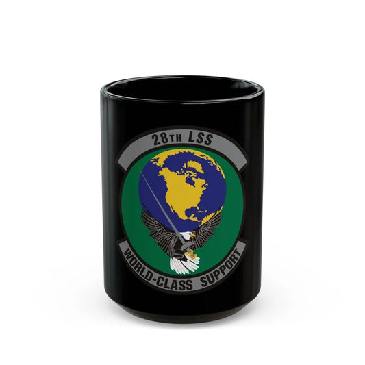 28th Logistics Support Squadron (U.S. Air Force) Black Coffee Mug-15oz-Go Mug Yourself