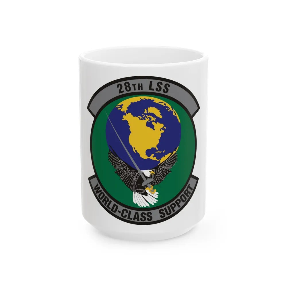 28th Logistics Support Squadron (U.S. Air Force) White Coffee Mug-15oz-Go Mug Yourself