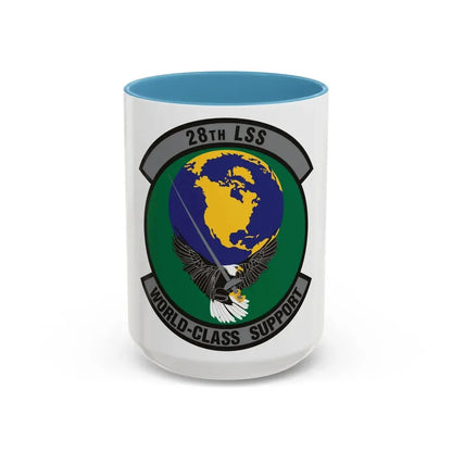 28th Logistics Support Squadron (U.S. Air Force) Accent Coffee Mug 15oz Light Blue - Go Mug Yourself