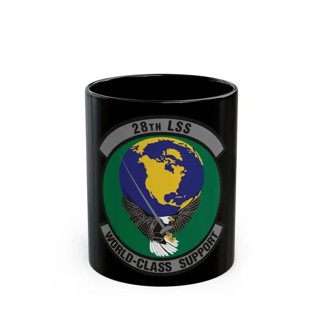 28th Logistics Support Squadron (U.S. Air Force) Black Coffee Mug 11oz - Go Mug Yourself