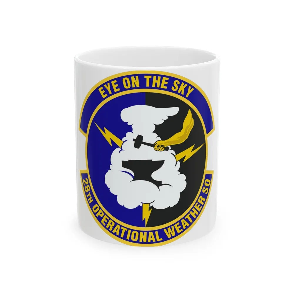 28th Operational Weather Squadron (U.S. Air Force) White Coffee Mug-11oz-Go Mug Yourself