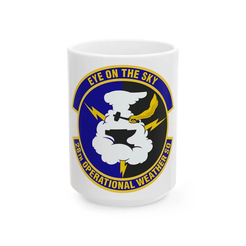 28th Operational Weather Squadron (U.S. Air Force) White Coffee Mug-15oz-Go Mug Yourself