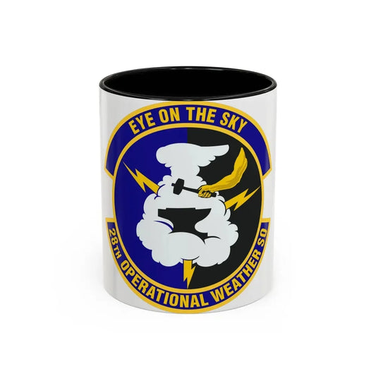 28th Operational Weather Squadron (U.S. Air Force) Accent Coffee Mug 11oz Black - Go Mug Yourself