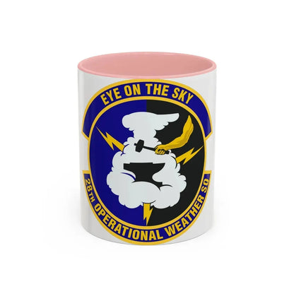 28th Operational Weather Squadron (U.S. Air Force) Accent Coffee Mug 11oz Pink - Go Mug Yourself
