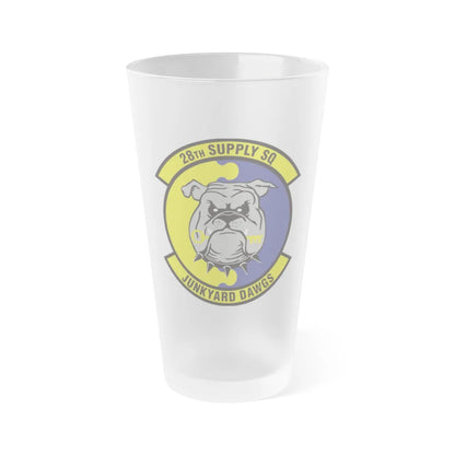 28th Supply Squadron (U.S. Air Force) Frosted Pint Glass 16oz-Go Mug Yourself