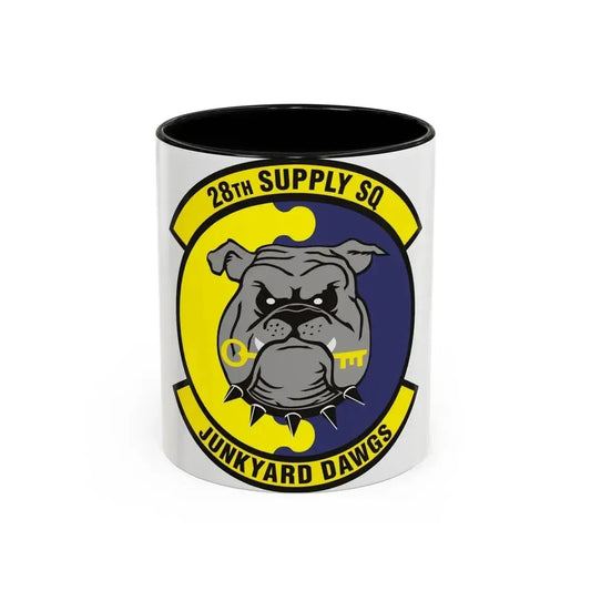 28th Supply Squadron (U.S. Air Force) Accent Coffee Mug 11oz Black - Go Mug Yourself