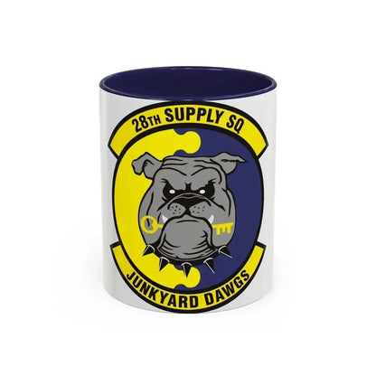 28th Supply Squadron (U.S. Air Force) Accent Coffee Mug 11oz Navy - Go Mug Yourself