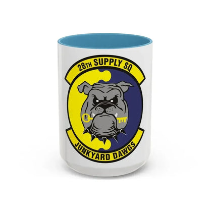 28th Supply Squadron (U.S. Air Force) Accent Coffee Mug 15oz Light Blue - Go Mug Yourself