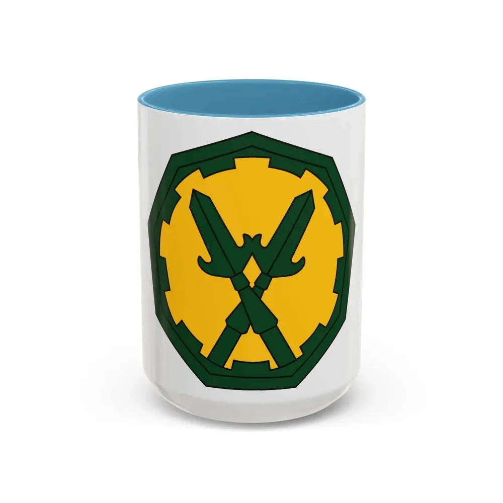 290 Military Police Brigade 2 (U.S. Army) Accent Coffee Mug 15oz Light Blue - Go Mug Yourself