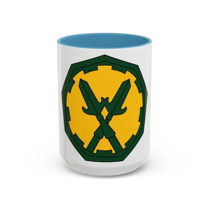 290 Military Police Brigade 2 (U.S. Army) Accent Coffee Mug 15oz Light Blue - Go Mug Yourself