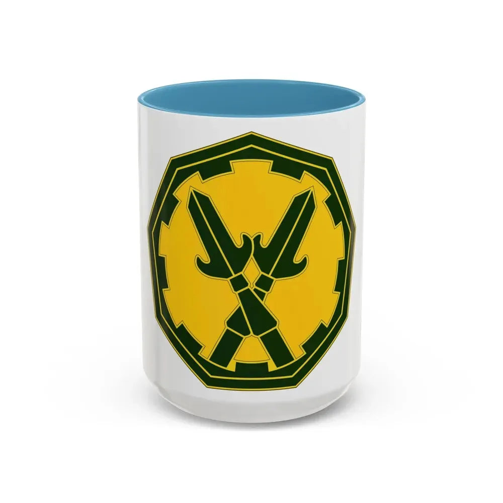290 Military Police Brigade 3 (U.S. Army) Accent Coffee Mug 15oz Light Blue - Go Mug Yourself