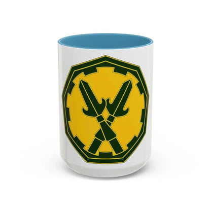 290 Military Police Brigade 3 (U.S. Army) Accent Coffee Mug 15oz Light Blue - Go Mug Yourself