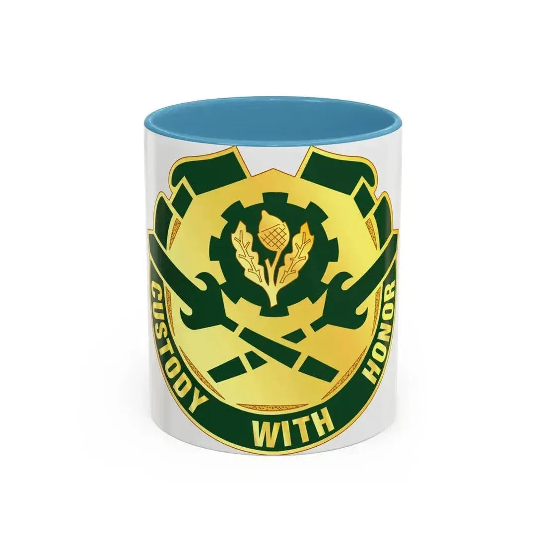 290 Military Police Brigade (U.S. Army) Accent Coffee Mug 11oz Light Blue - Go Mug Yourself