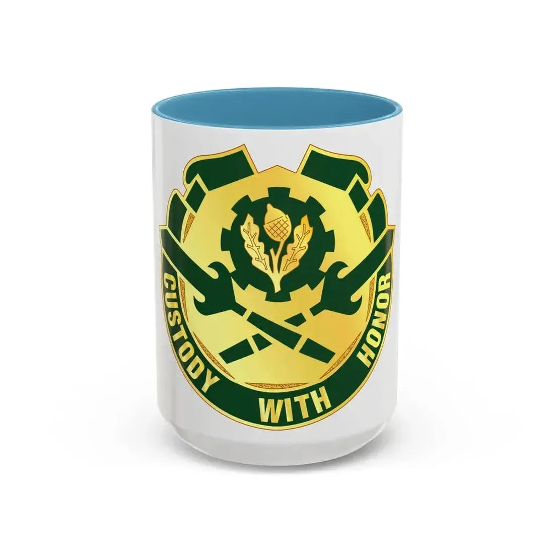 290 Military Police Brigade (U.S. Army) Accent Coffee Mug 15oz Light Blue - Go Mug Yourself