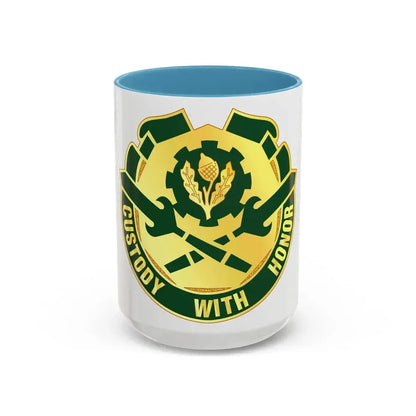 290 Military Police Brigade (U.S. Army) Accent Coffee Mug 15oz Light Blue - Go Mug Yourself
