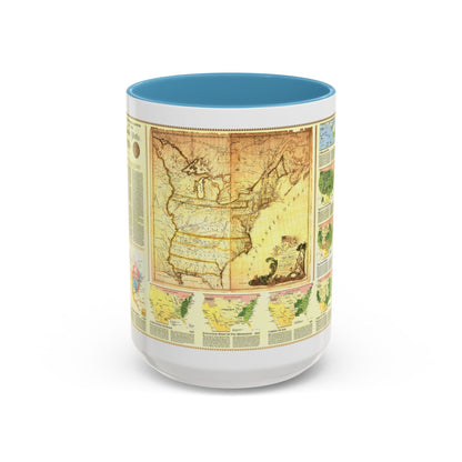 USA - Territorial Growth (1987) (Map) Accent Coffee Mug