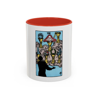 The 7 of Cups (Tarot Card) Accent Coffee Mug