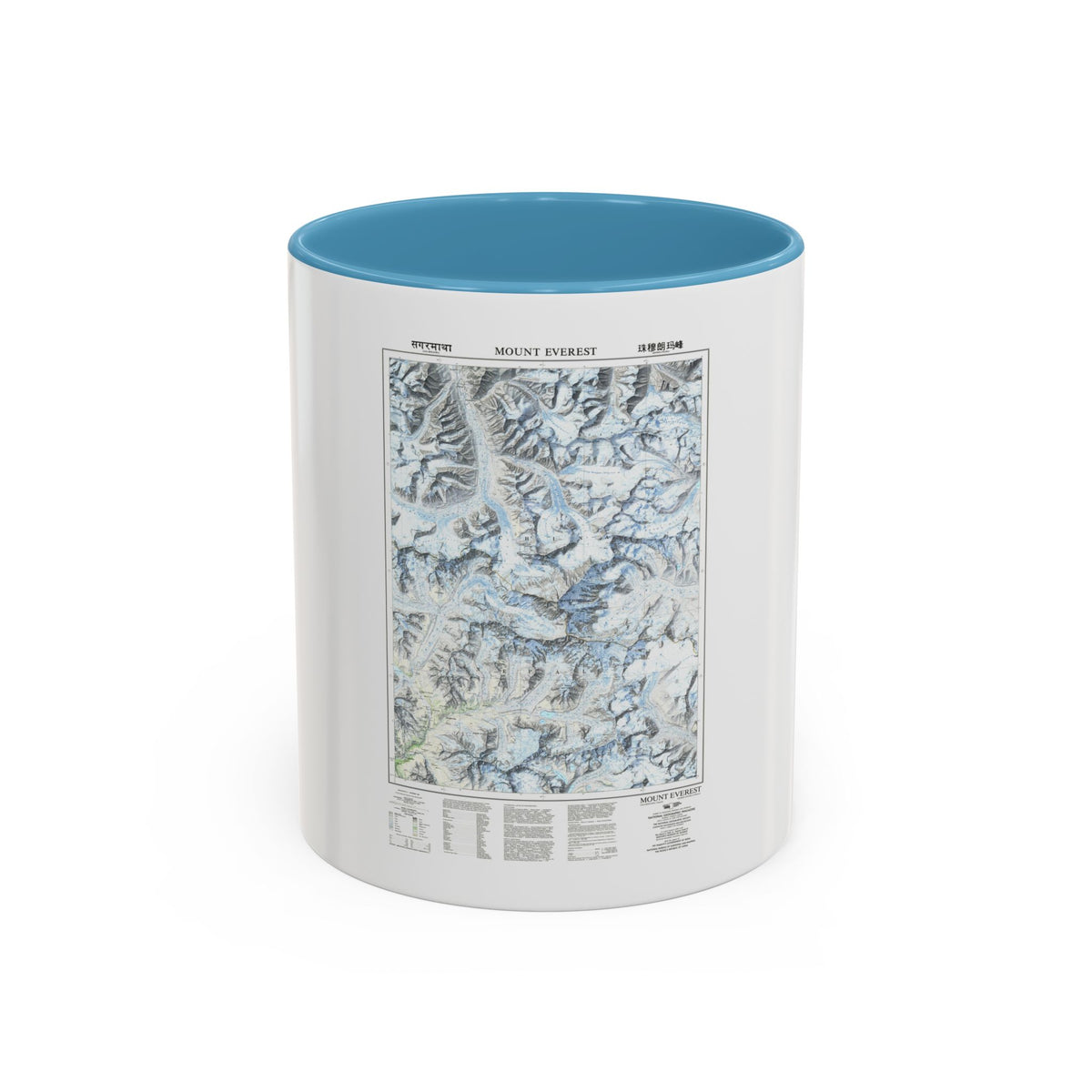 Mount Everest (1988) (Map) Accent Coffee Mug