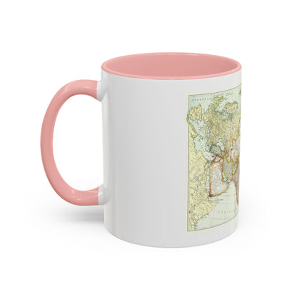 Asia and Adjoining Europe (1921) (Map) Accent Coffee Mug