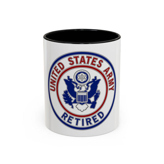 Retired Service Identification Badge 2 (U.S. Army) Accent Coffee Mug