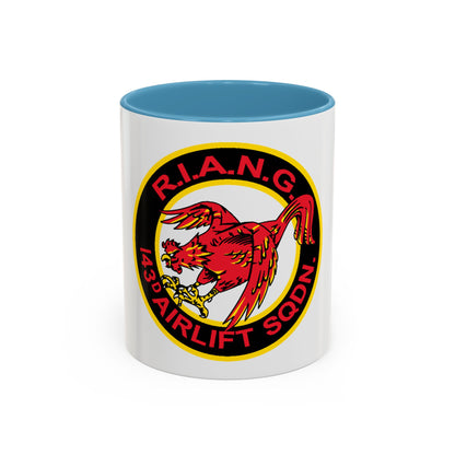R.I.A.N.G. 143rd Airlift Sq (U.S. Air Force) Accent Coffee Mug