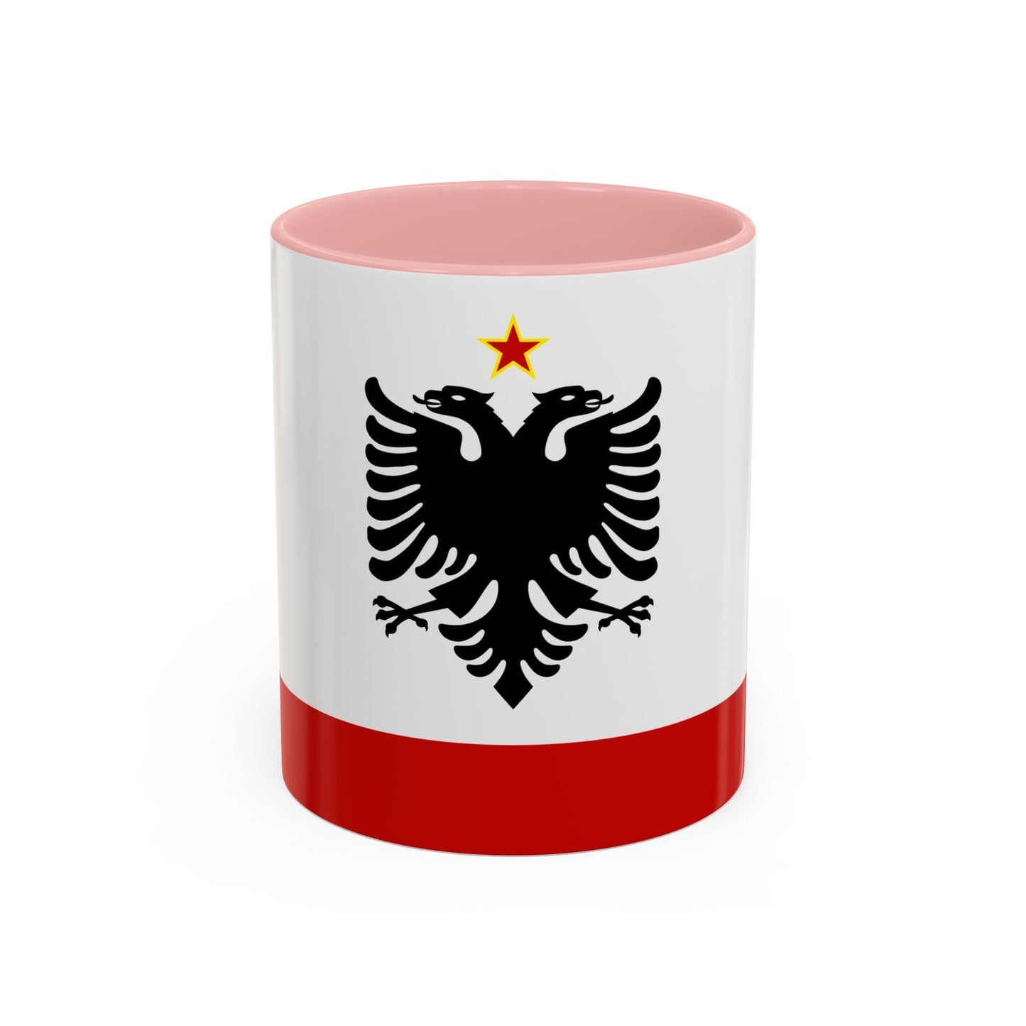 Naval Ensign of Albania 1958 to 1992 - Accent Coffee Mug