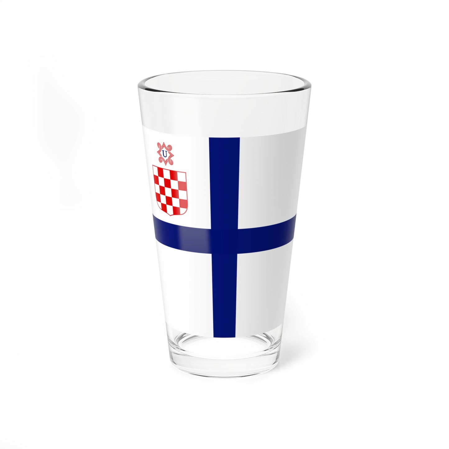 Flag of Commander of the Armed Forces in Independent State of Croatia (Croatia) Pint Glass 16oz