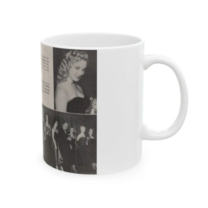 Norma Sykes #155 - 66 PHOTOGRAPHS OF Sabrina U.K. Pocket Mag. Pages 40 & 41 (Vintage Female Icon) White Coffee Mug-Go Mug Yourself