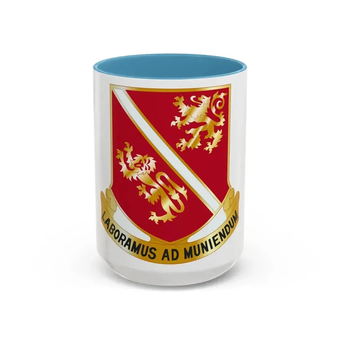 291 Engineer Battalion (U.S. Army) Accent Coffee Mug 15oz Light Blue - Go Mug Yourself
