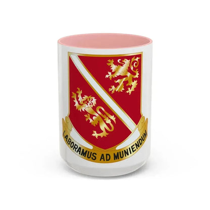 291 Engineer Battalion (U.S. Army) Accent Coffee Mug 15oz Pink - Go Mug Yourself