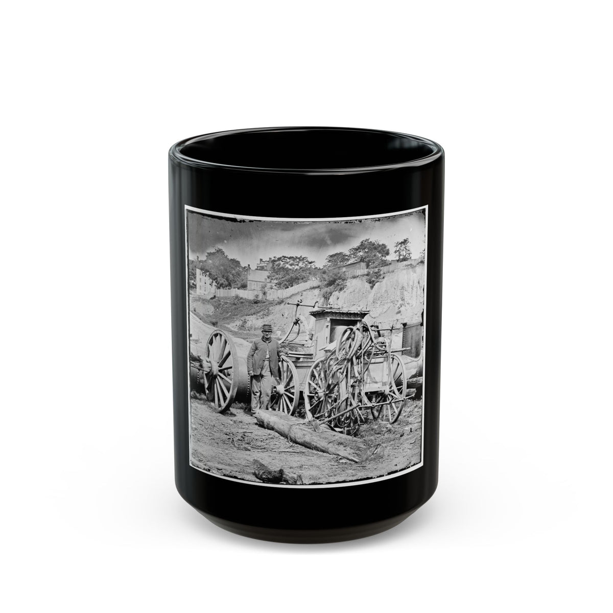 Richmond, Va. Fire Engine No. 3 (U.S. Civil War) Black Coffee Mug