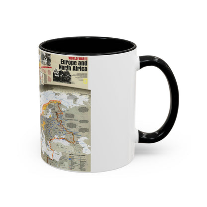 World War II- Europe and North Africa (1991) (Map) Accent Coffee Mug