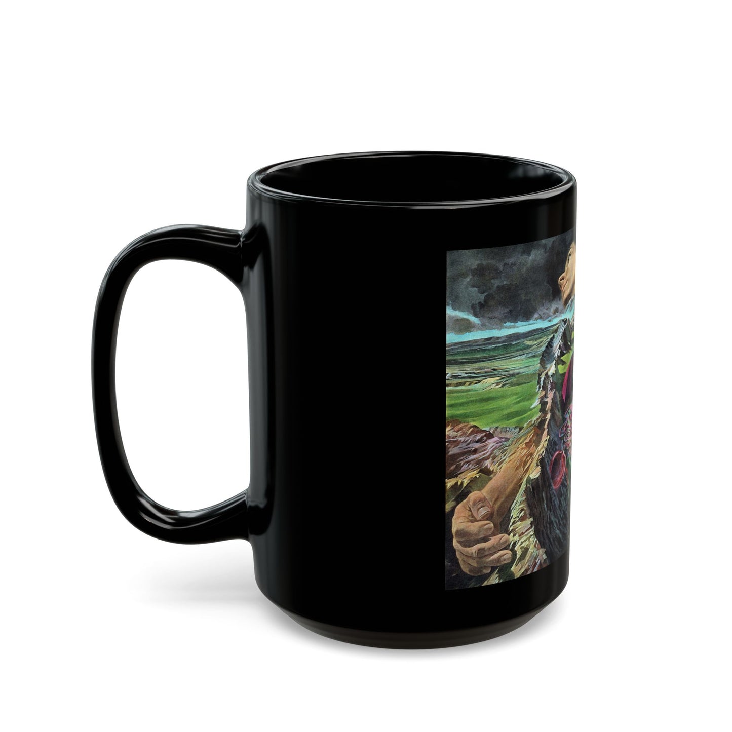 Down a Long Canal, Life magazine, December 7, 1962 - Black Coffee Mug-Go Mug Yourself