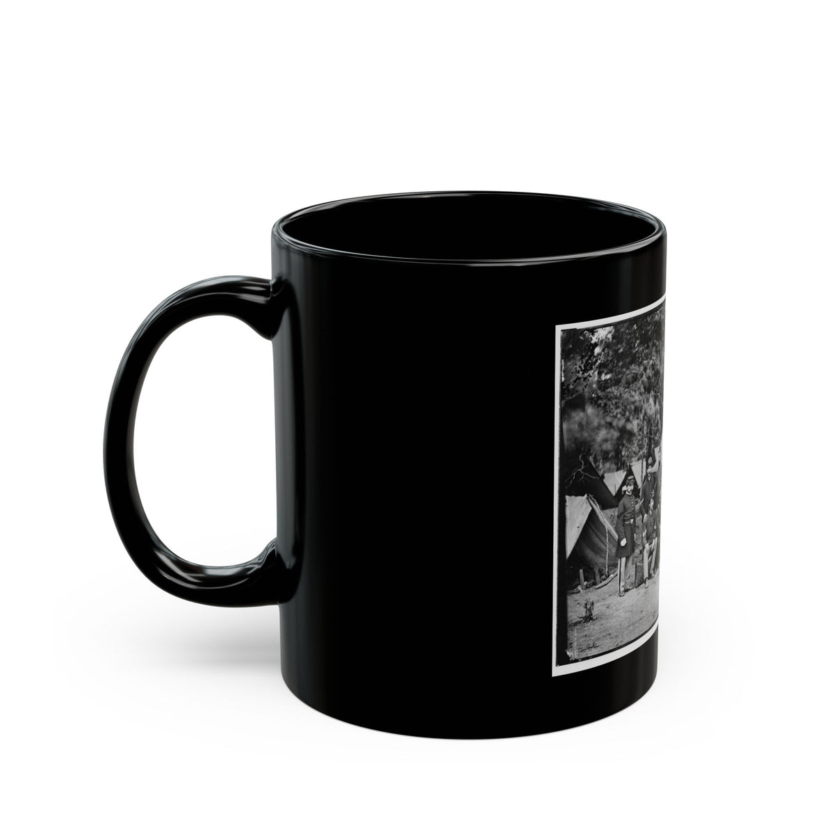 Bealeton, Va. Officers And Noncommissioned Officers Of Co. D, 93d New York Infantry (U.S. Civil War) Black Coffee Mug