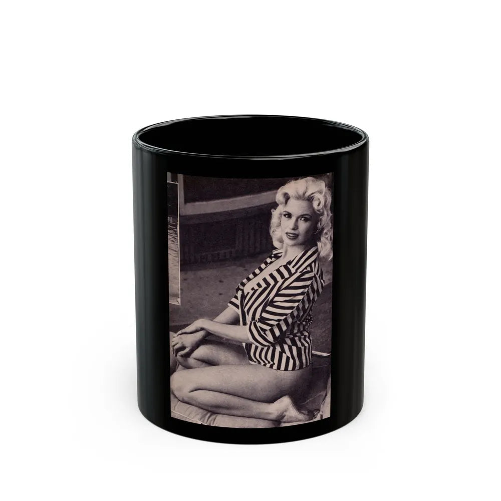 Jayne Mansfield #227 (Vintage Female Icon) Black Coffee Mug-11oz-Go Mug Yourself