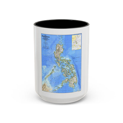 Philippines, The (1986) (Map) Accent Coffee Mug
