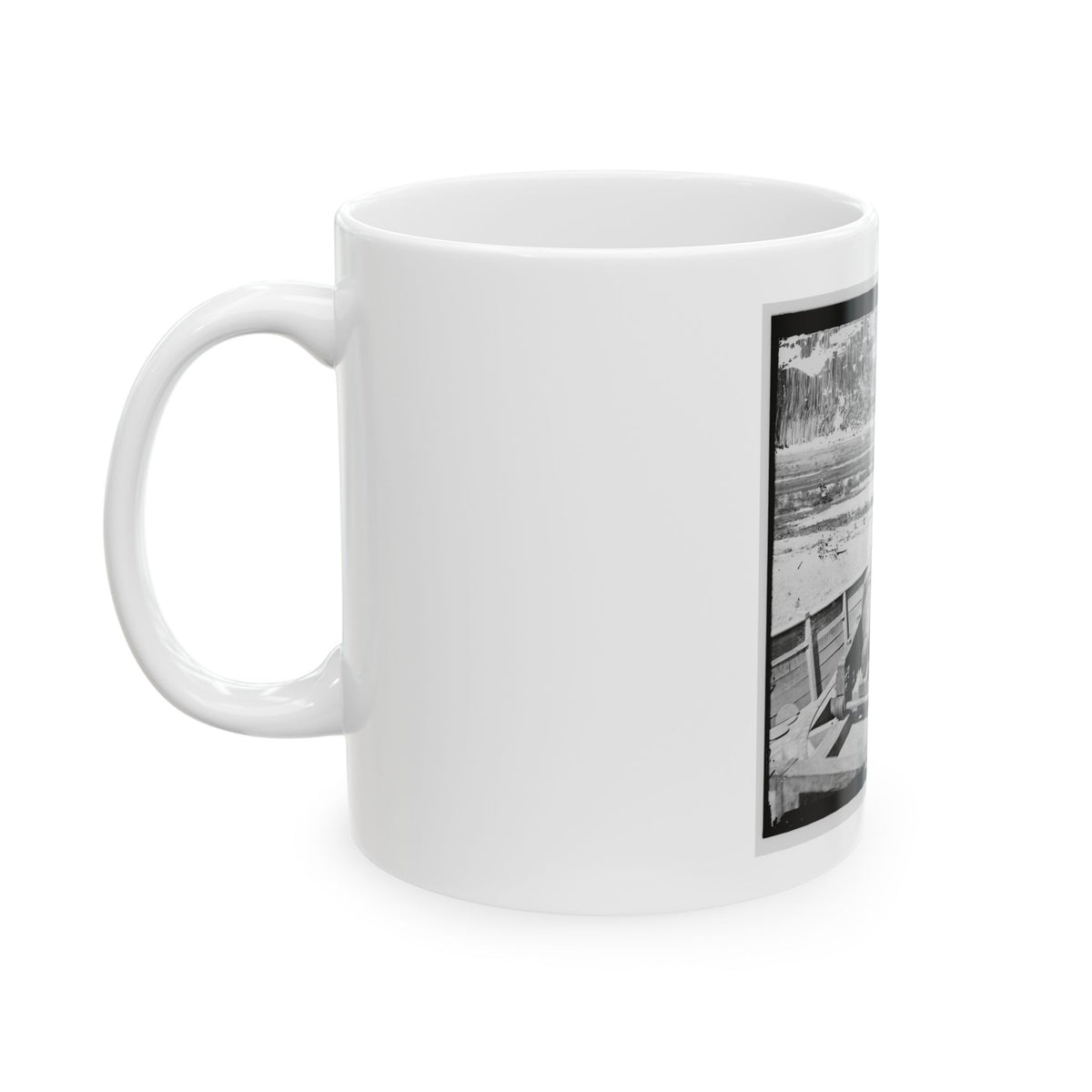 James River, Va. Confederate Gun Emplacement Above Dutch Gap (U.S. Civil War) White Coffee Mug