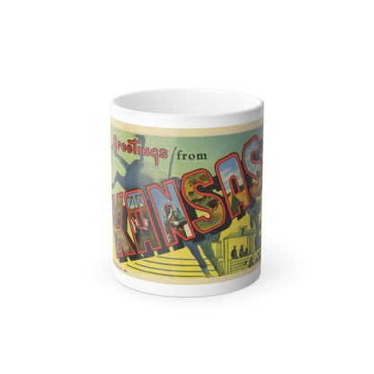 Greeting card from Kansas (Greeting Postcards) Color Changing Mug 11oz