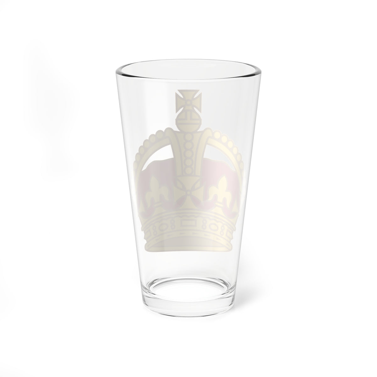 1901 pattern Tudor Crown gold and red (United Kingdom) (Military Rank) Pint Glass 16oz