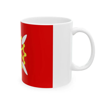 Flag of Haute Garonne France 2 - White Coffee Mug-Go Mug Yourself