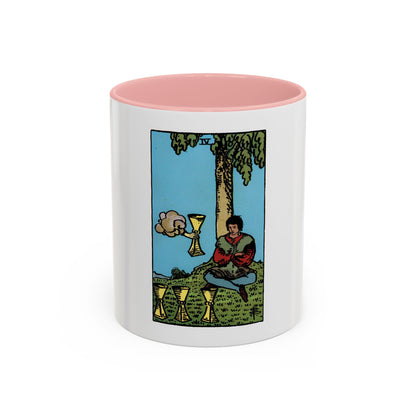 The 4 of Cups (Tarot Card) Accent Coffee Mug
