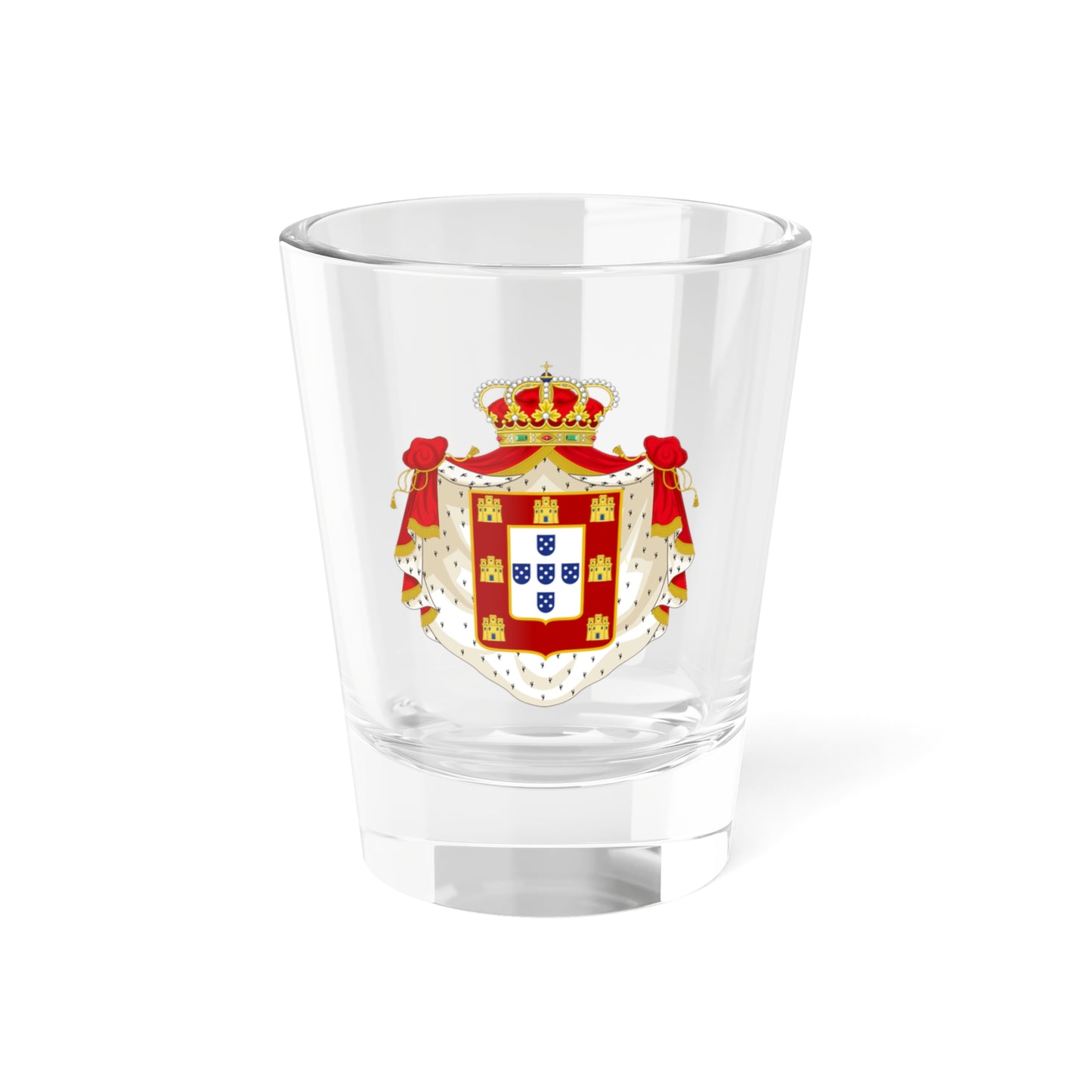 Royal Coat of Arms of Portugal with Mantle - Shot Glass 1.5oz