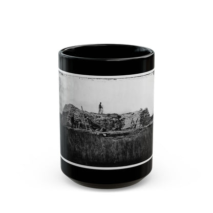 Morris Island (Vicinity), South Carolina. The  Marsh Battery  Or  Swamp Angel  After The Explosion, August 22, 1863 (U.S. Civil War) Black Coffee Mug