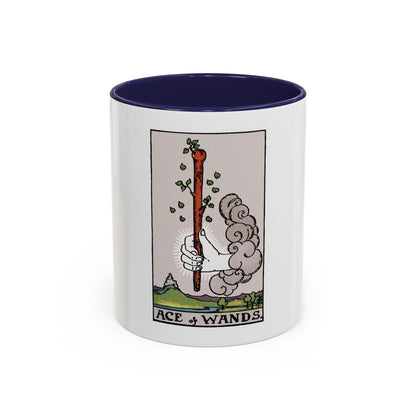 The Ace of Wands (Tarot Card) Accent Coffee Mug
